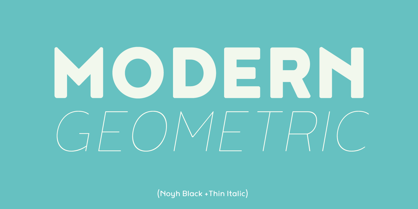 Beispiel einer Noyh Slim R Bold-Schriftart